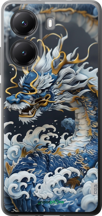 Силіконовий чехол Водяний дракон для Xiaomi POCO X7 PRO - 6113u-3907 изображение 
