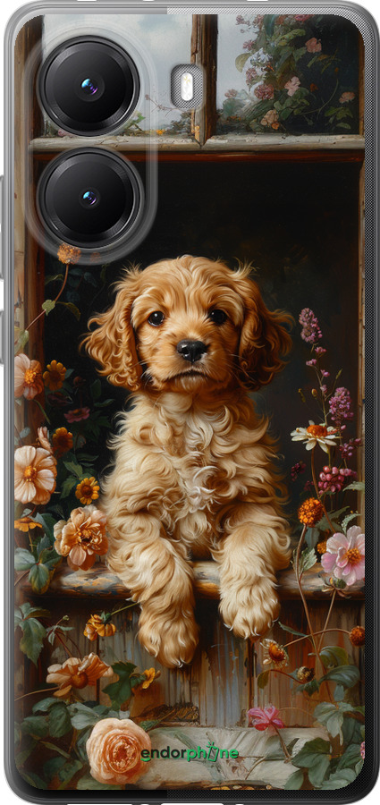 Силиконовый чехол Щенок cocker spaniel для Xiaomi Turbo 4 - 6136u-4013 изображение 