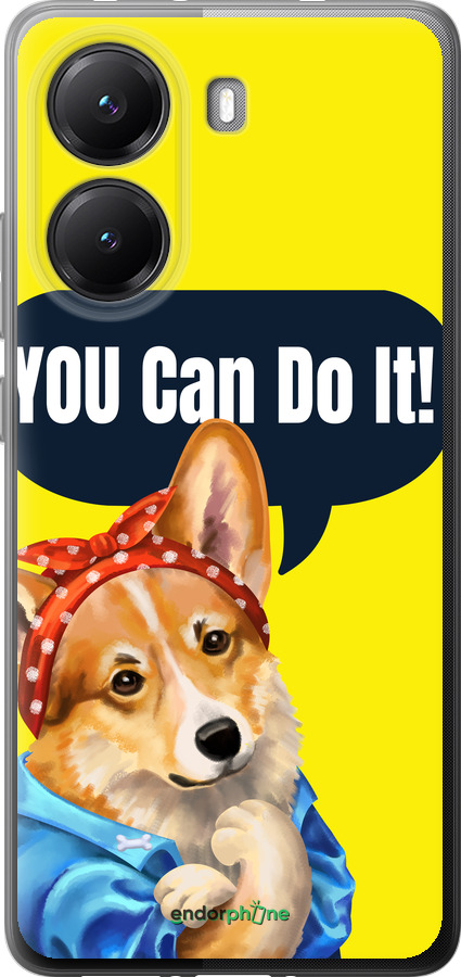 Силиконовый чехол чехол с корги You Can Do It для Xiaomi POCO X7 PRO - 6184u-3907 изображение 