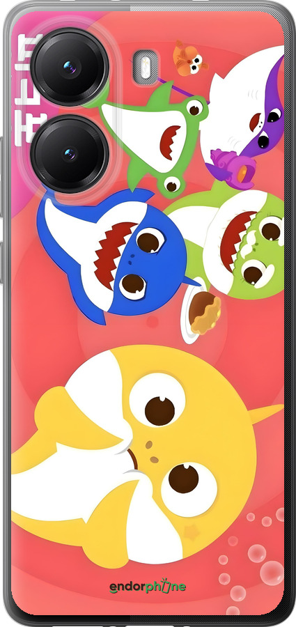 Силіконовий чехол Бейби Шаркс для Xiaomi Turbo 4 - 6305u-4013 изображение 