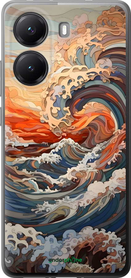 Силіконовий чехол Арт хвилі для Xiaomi POCO X7 PRO - 6324u-3907 изображение 