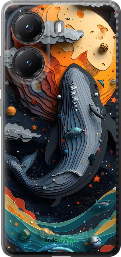 Силиконовый чехол Кит в космосе для Xiaomi Turbo 4 - 6328u-4013 изображение 