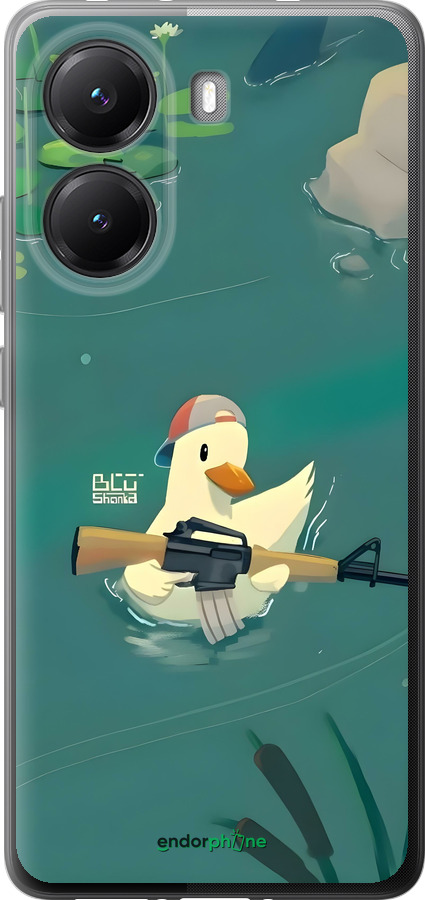 Силиконовый чехол Уточка с автоматом для Xiaomi POCO X7 PRO - 6356u-3907 изображение 