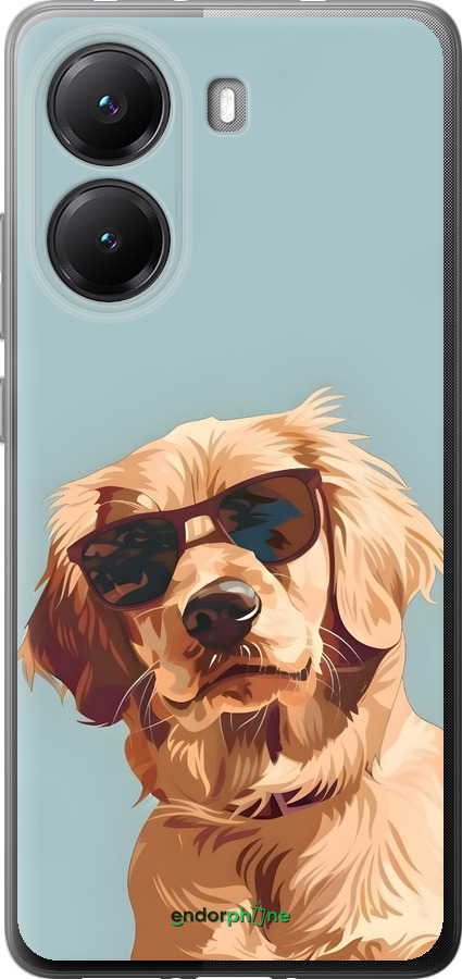 Силиконовый чехол Пес в очках для Xiaomi Turbo 4 - 6381u-4013 изображение 