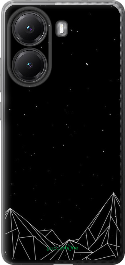 Силиконовый чехол Черно белые абстрактные горы для Xiaomi POCO X7 PRO - 6437u-3907 изображение 
