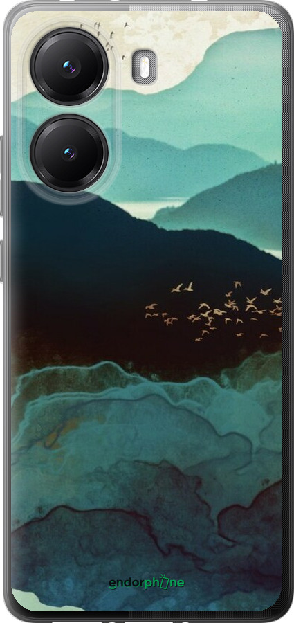 Силиконовый чехол С изображением гор Индиго для Xiaomi POCO X7 PRO - 6484u-3907 изображение 