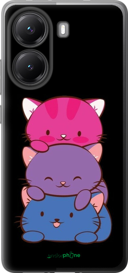 Силіконовий чехол Милі котятка для Xiaomi Turbo 4 - 6518u-4013 изображение 