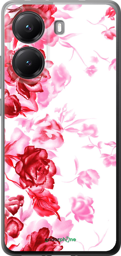 Силиконовый чехол Нарисованные розы для Xiaomi POCO X7 PRO - 724u-3907 изображение 