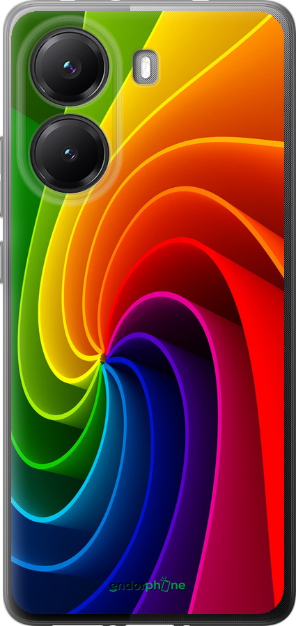Силиконовый чехол Радужный вихрь для Xiaomi POCO X7 PRO - 747u-3907 изображение 