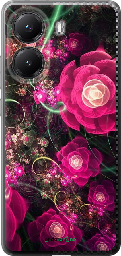 Силиконовый чехол Абстрактные цветы 3 для Xiaomi POCO X7 PRO - 850u-3907 изображение 