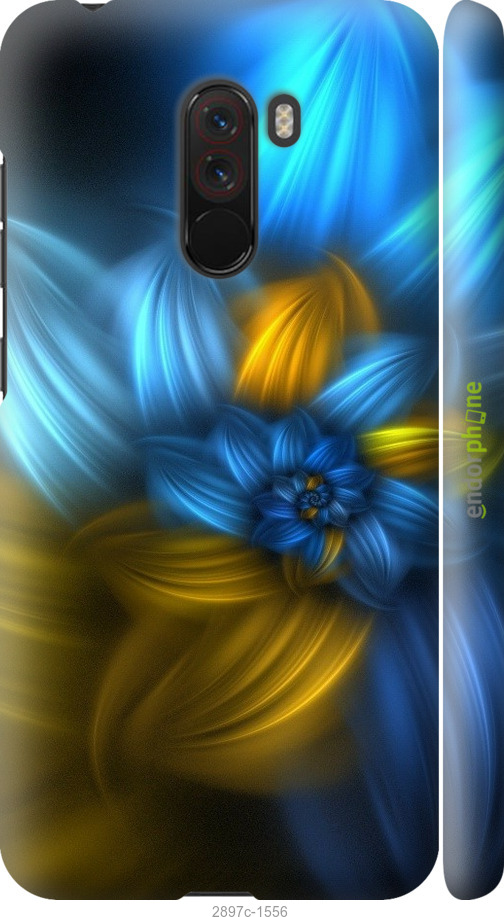

3D пластиковий матовий чохол "Візерунок 46" для Xiaomi Pocophone F1, Синій