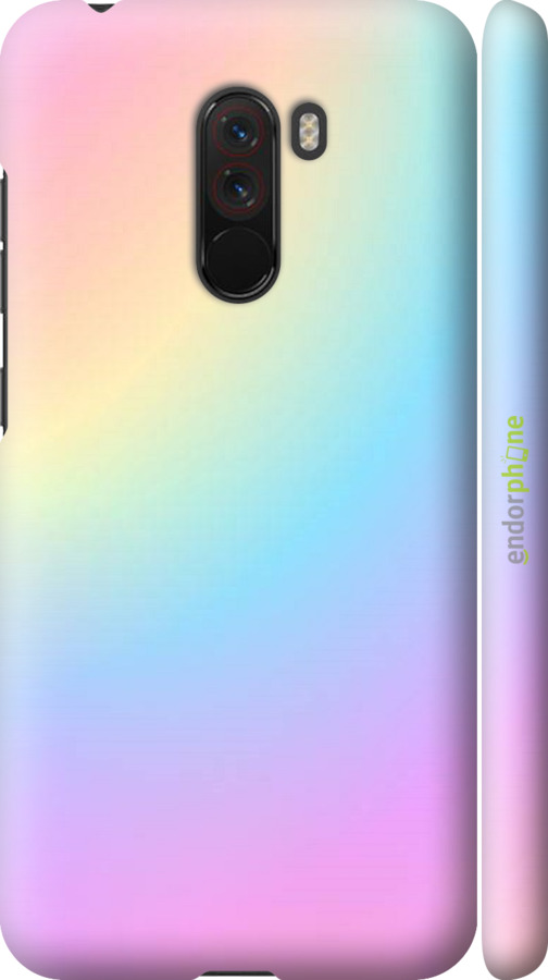 

3D пластиковий матовий чохол "Веселка 2" для Xiaomi Pocophone F1, Рожевий