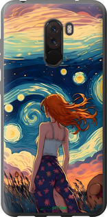 2D пластиковый чехол Девушка Арт для Xiaomi Pocophone F1 - 6325t-1556 изображение 