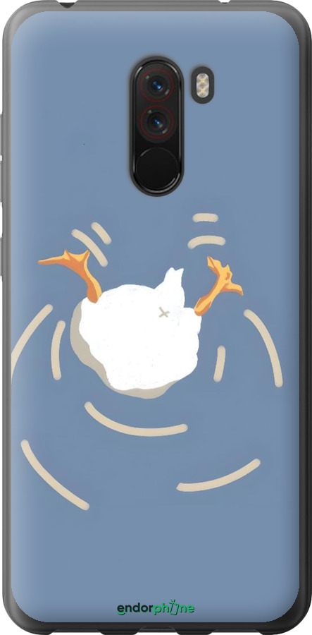Силіконовий чехол Гусь ныряет для Xiaomi Pocophone F1 - 6275u-1556 изображение 