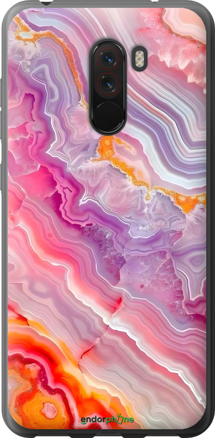 Силиконовый чехол Мрамор 2 для Xiaomi Pocophone F1 - 6307u-1556 изображение 