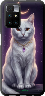 TPU чехол Mystic White Cat Gothic Dark Purple Gold для Xiaomi Redmi 10 - 6805b-2488 изображение 