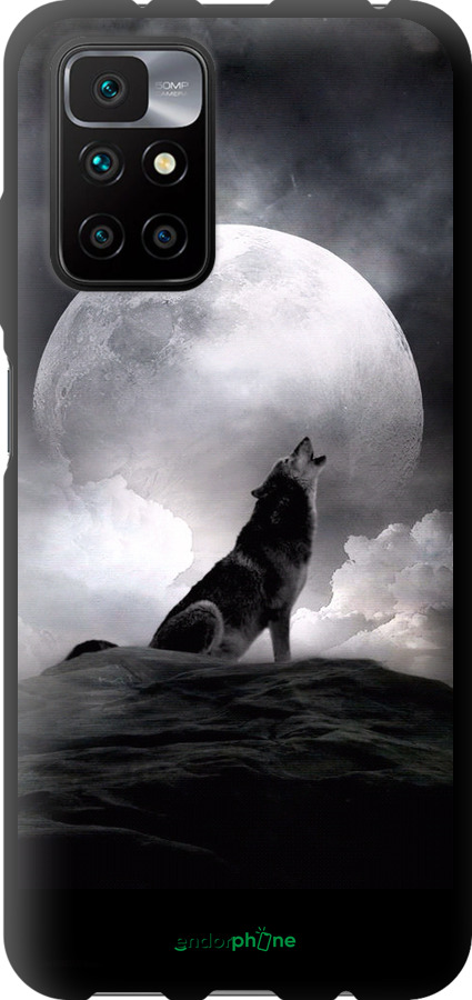 TPU чехол Вовк, що виє для Xiaomi Redmi 10 - 934b-2488 изображение 