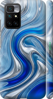 3D пластиковий матовий чехол Liquid Chrome для Xiaomi Redmi 10 - 6781m-2488 изображение 