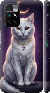 3D пластиковий матовий чехол Mystic White Cat Gothic Dark Purple Gold для Xiaomi Redmi 10 - 6805m-2488 изображение 