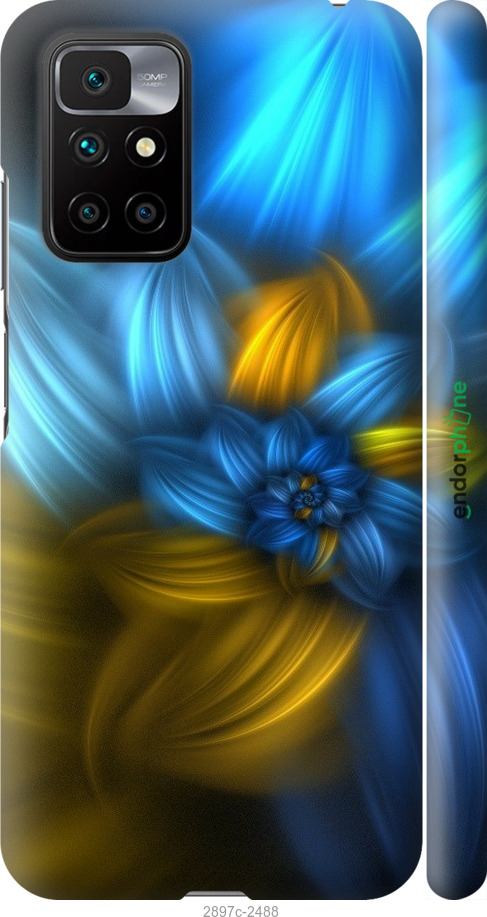 

3D пластиковий матовий чохол "Візерунок 46" для Xiaomi Redmi 10, Синій