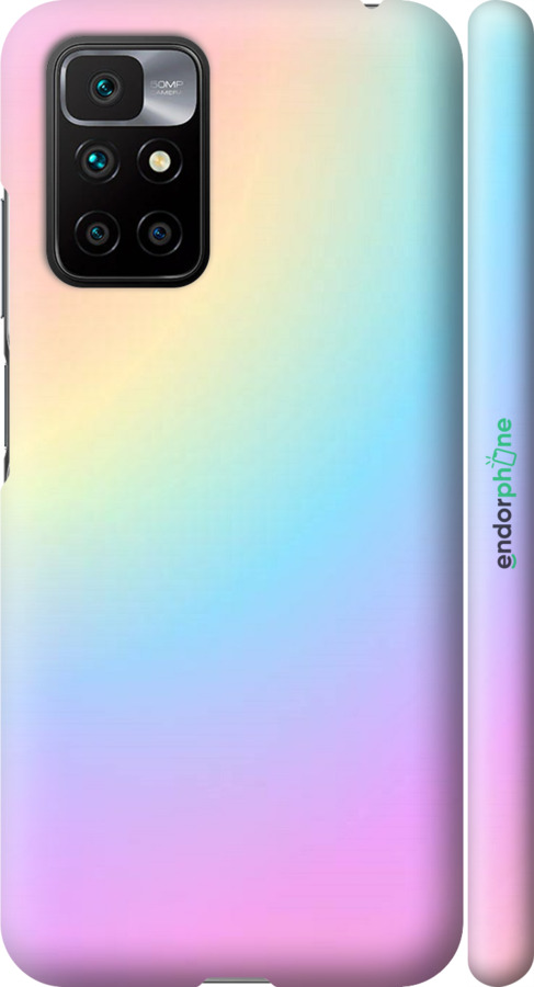 

3D пластиковий матовий чохол "Веселка 2" для Xiaomi Redmi 10, Рожевий