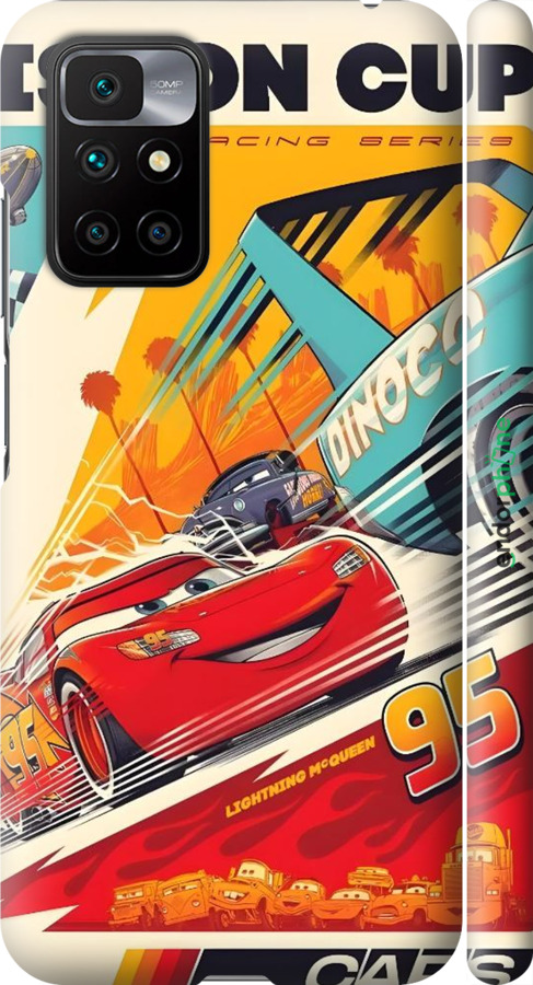 3D пластиковий матовий чехол Тачки для Xiaomi Redmi 10 - 6288m-2488 изображение 