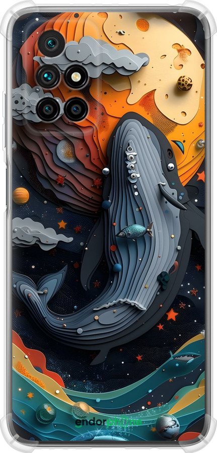 Силикон с усиленными углами чехол Кит в космосе для Xiaomi Redmi 10 - 6328sp-2488 изображение 