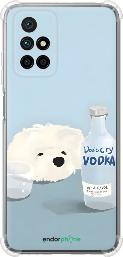 Силіконовий протиударний с посиленими кутами чехол Пес водка для Xiaomi Redmi 10 - 6368sp-2488 изображение 