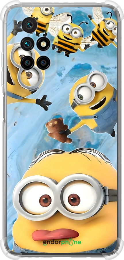 Силикон с усиленными углами чехол Миньоны для Xiaomi Redmi 10 - 6386sp-2488 изображение 