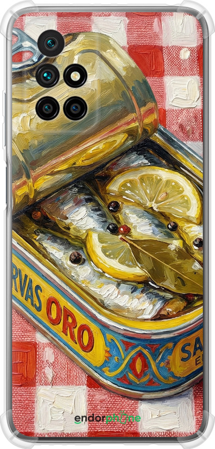 Силикон с усиленными углами чехол Vintage Sardine Tin Phone для Xiaomi Redmi 10 - 6772sp-2488 изображение 