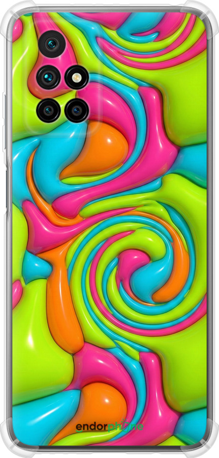 Силикон с усиленными углами чехол Y2K Jelly Dream для Xiaomi Redmi 10 - 6780sp-2488 изображение 
