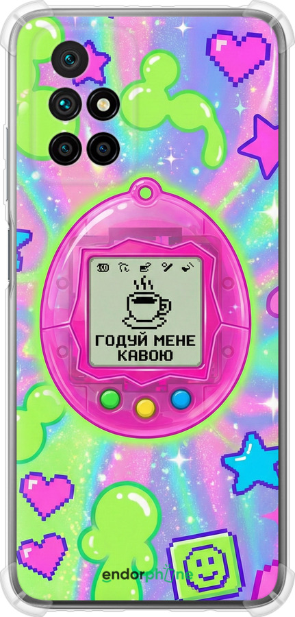 Силикон с усиленными углами чехол Y2K Aesthetic Retro Pet: Годуй мене кавою для Xiaomi Redmi 10 - 6784sp-2488 изображение 