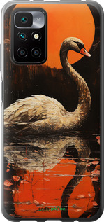 Силіконовий чехол Лебідь для Xiaomi Redmi 10 - 5964u-2488 изображение 