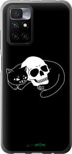 2D пластиковый чехол С изображением кота и черепа для Xiaomi Redmi 10 - 6491t-2488 изображение 