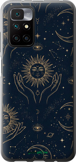 2D пластиковый чехол 'Celestial Harmony: Sun & Moon Gold Mystic Pattern' для Xiaomi Redmi 10 изображение 3