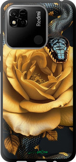 TPU чехол Black snake and golden rose для Xiaomi Redmi 10A - 6068b-2578 изображение 
