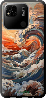TPU чехол Арт волны для Xiaomi Redmi 10A - 6324b-2578 изображение 