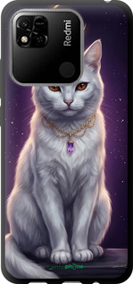 TPU чехол Mystic White Cat Gothic Dark Purple Gold для Xiaomi Redmi 10A - 6805b-2578 изображение 