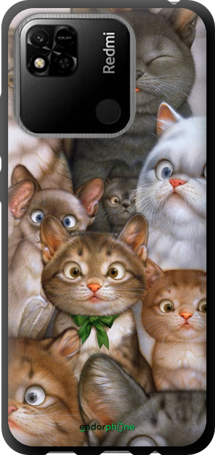 

TPU чорний чохол "Коти" для Xiaomi Redmi 10A