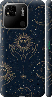 3D пластиковый матовый чехол 'Celestial Harmony: Sun & Moon Gold Mystic Pattern' для Xiaomi Redmi 10A изображение 11