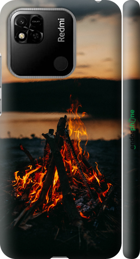 3D пластиковый матовый чехол Огонь для Xiaomi Redmi 10A - 6021m-2578 изображение 