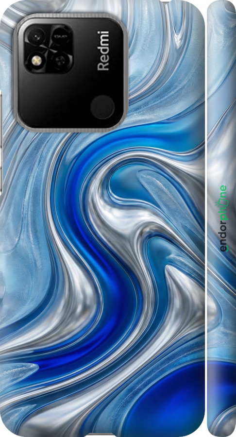 3D пластиковий матовий чехол Liquid Chrome для Xiaomi Redmi 10A - 6781m-2578 изображение 