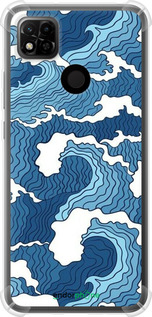 Силикон с усиленными углами чехол Абстрактный рисунок морских волн для Xiaomi Redmi 10A - 6538sp-2578 изображение 
