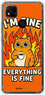 Силикон с усиленными углами чехол 'Funny Cat' для Xiaomi Redmi 10A изображение 5