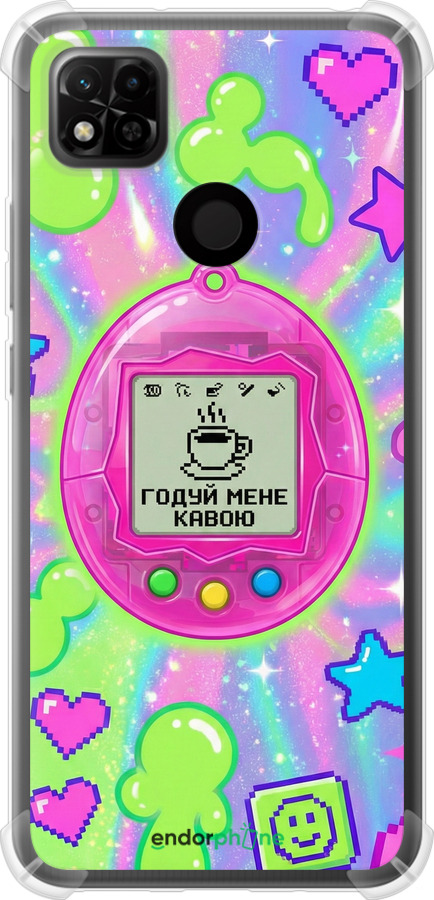Силикон с усиленными углами чехол Y2K Aesthetic Retro Pet: Годуй мене кавою для Xiaomi Redmi 10A - 6784sp-2578 изображение 