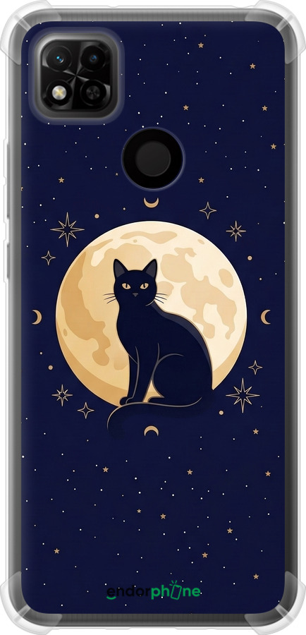 Силикон с усиленными углами чехол Cute Cat Celestial/Witchy для Xiaomi Redmi 10A - 6787sp-2578 изображение 