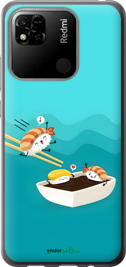 Силиконовый чехол Суши для Xiaomi Redmi 10A - 6354u-2578 изображение 
