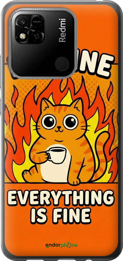 Силіконовий чехол Funny Cat для Xiaomi Redmi 10A - 6786u-2578 изображение 