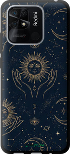 TPU чехол Celestial Harmony: Sun & Moon Gold Mystic Pattern для Xiaomi Redmi 10C - 6778b-2591 изображение 