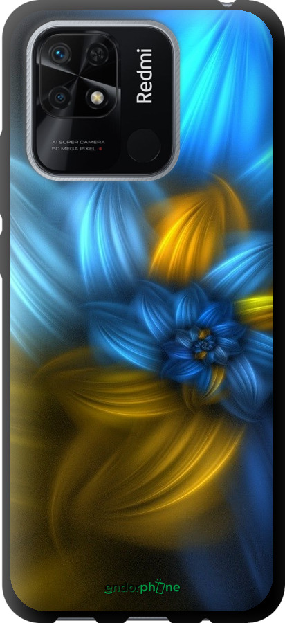 

TPU чорний чохол "Візерунок 46" для Xiaomi Redmi 10C, Синій